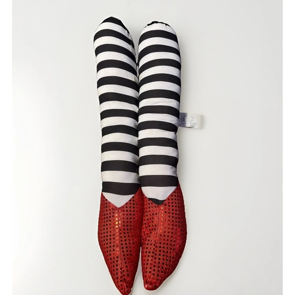 Wizard of Oz Wicked Witch Of The East Legs Ruby Red Slipper Plush 24